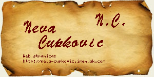 Neva Čupković vizit kartica